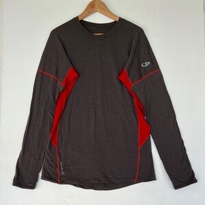 NOS Icebreaker Mens L GT Merino Wool Long Sleeve Cycling Jersey Thermal Top